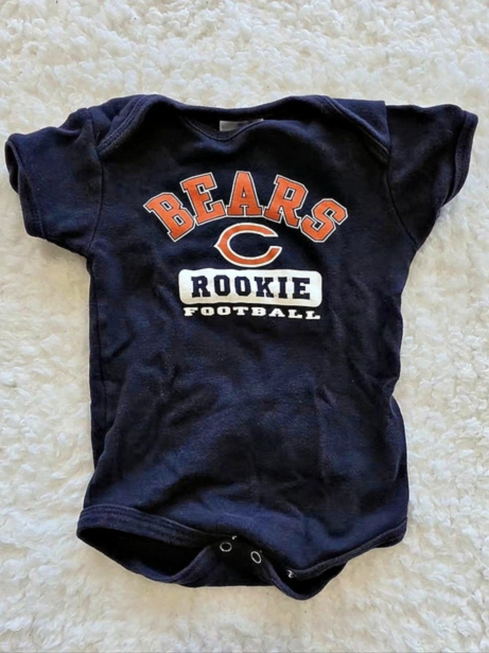 NFL Chicago Bears Rookie Football bodysuit Baby 6M Black Chicago Bears Bodysuit